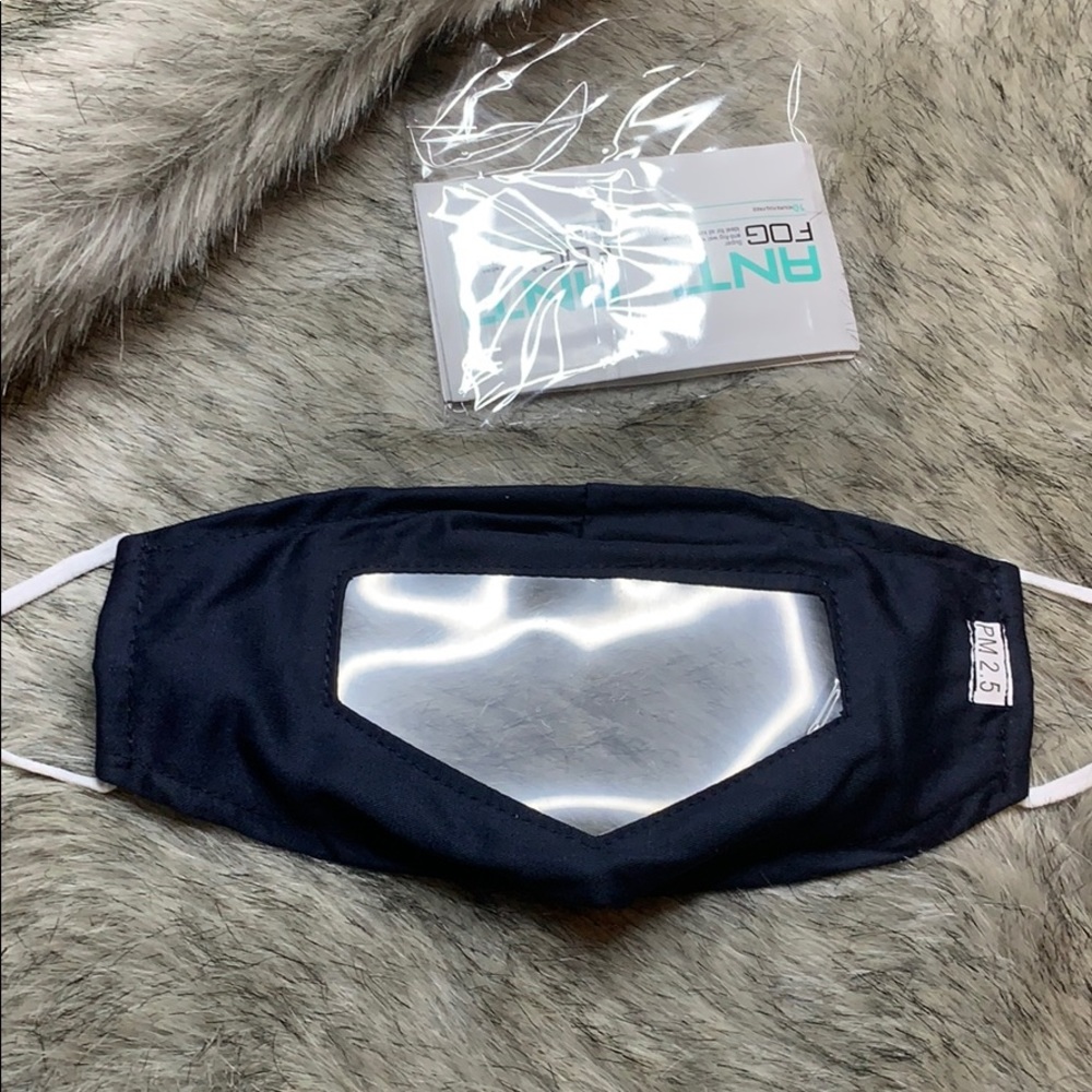 Navy Blue Mask with AntiFog Panel